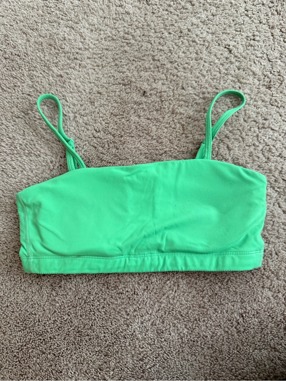 Amazon Neon Green Sports Bra Top with Thin Straps
